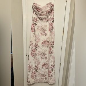 Birdy Grey Mira Chiffon Dusty Pink Peonies Dress